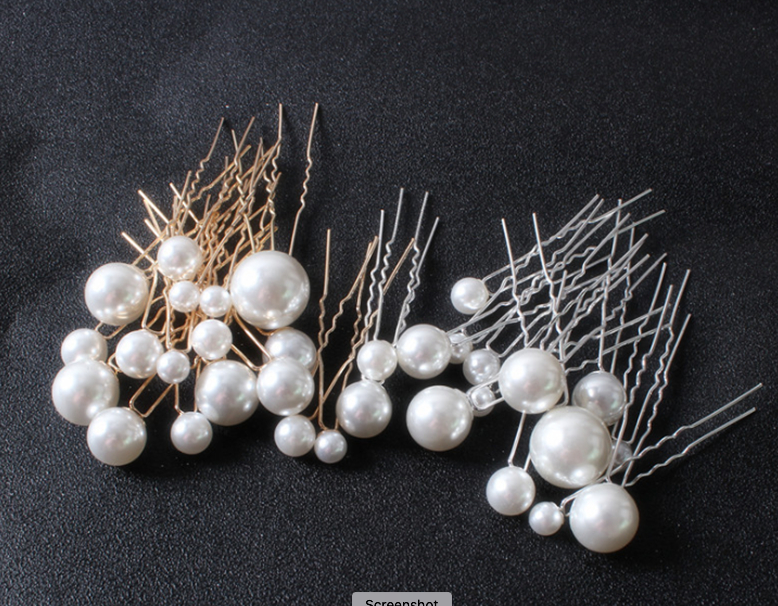 U-shaped Pearl pins